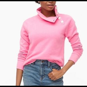 JCREW CAPTAIN PULLOVER BUTTON UP BRIGHT PINK
